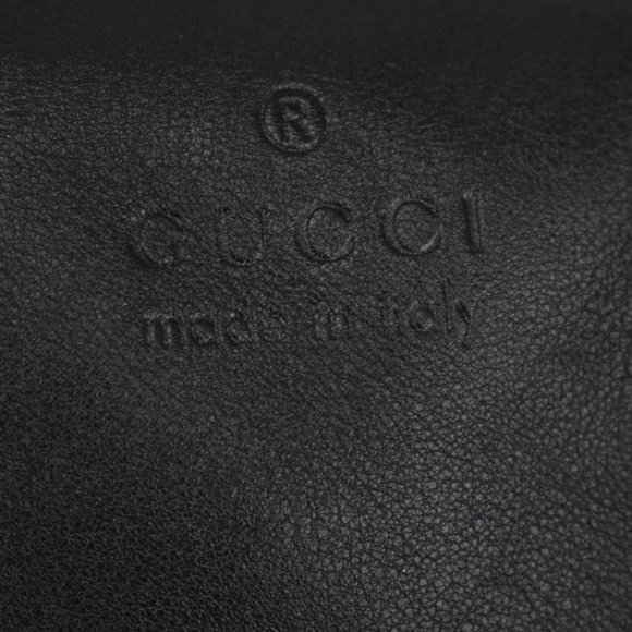 GUCCI: Black, Leather & Logo Duffel/Weekender (vo) - Picture 2 of 12
